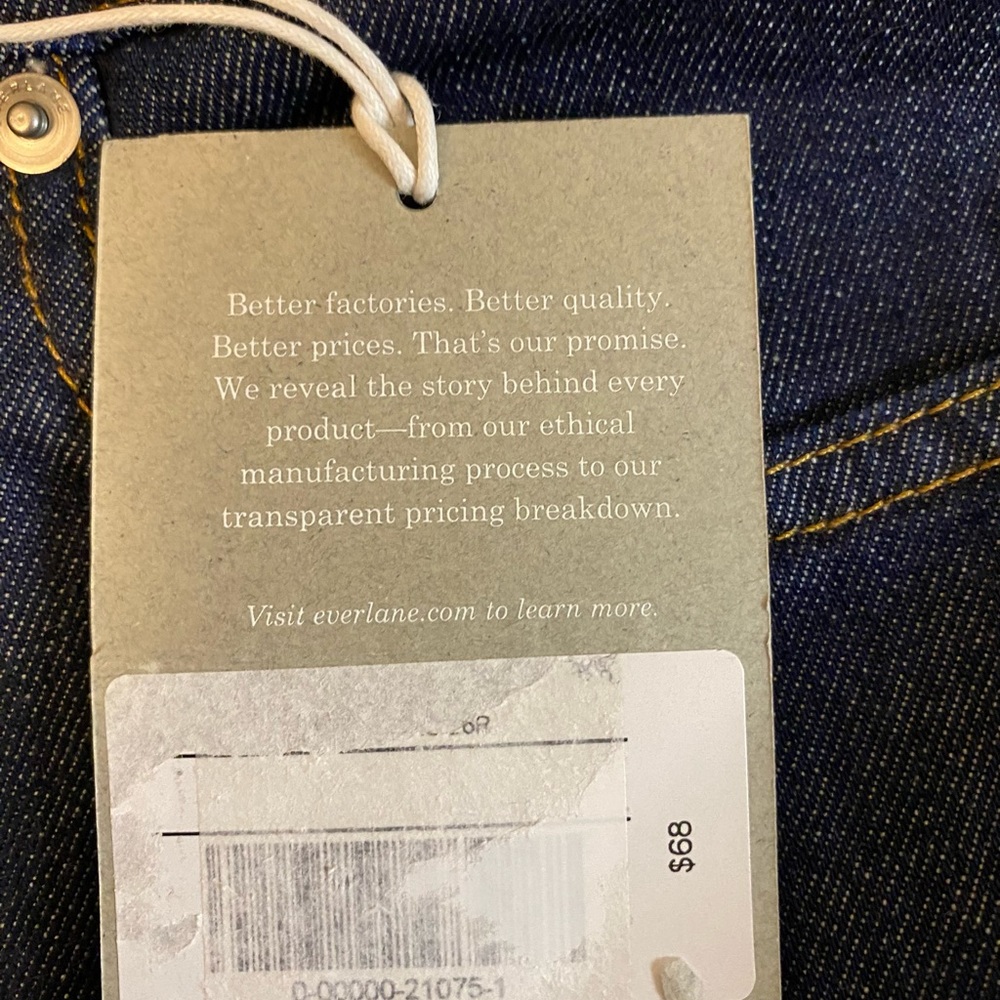 Everlane Dark Wash Women’s Mid Rise Skinny Jeans Sz 26 Cotton Blend MSRP: $70 - Picture 7 of 9